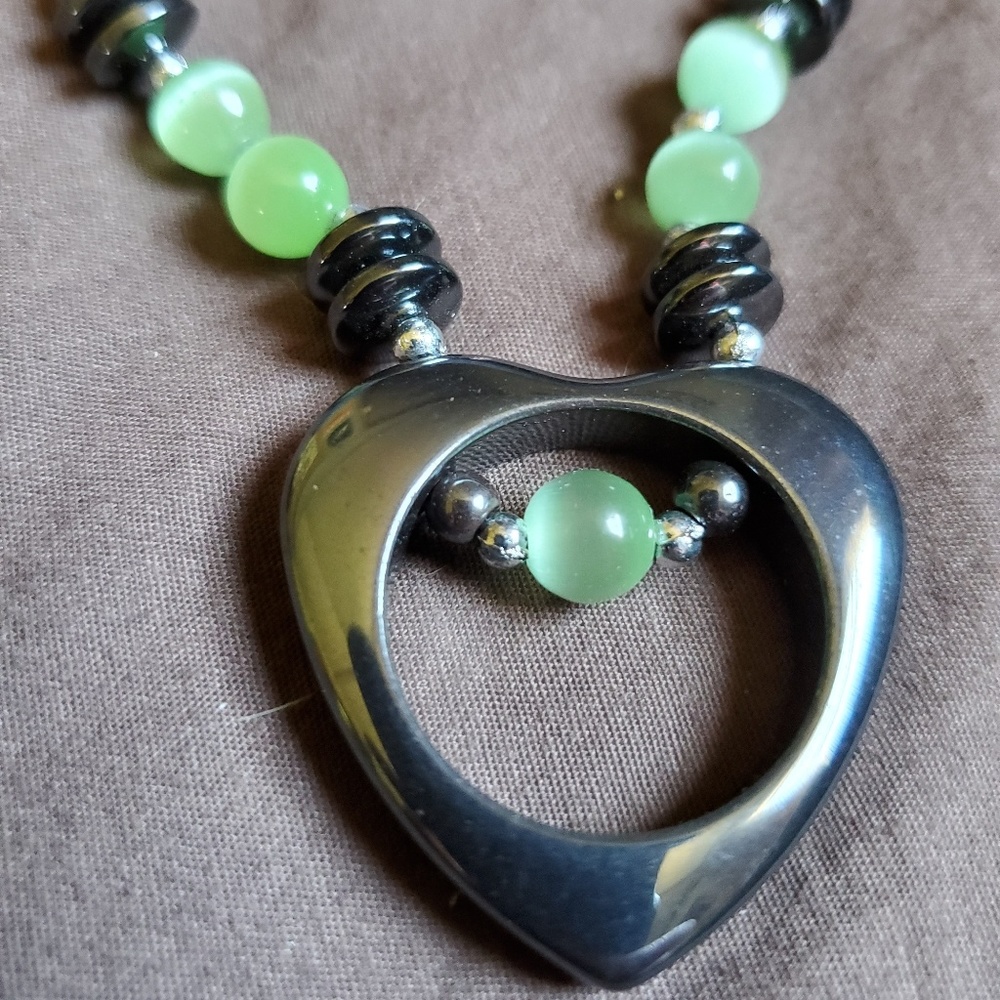 Hematite heart Shape Necklace